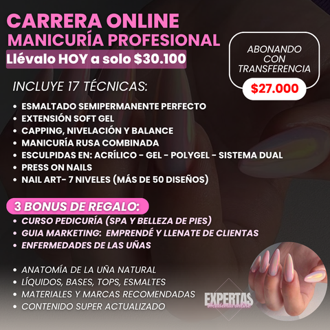 Carrera Manicura profesional - AGENDA LLENA EN 3 MESES