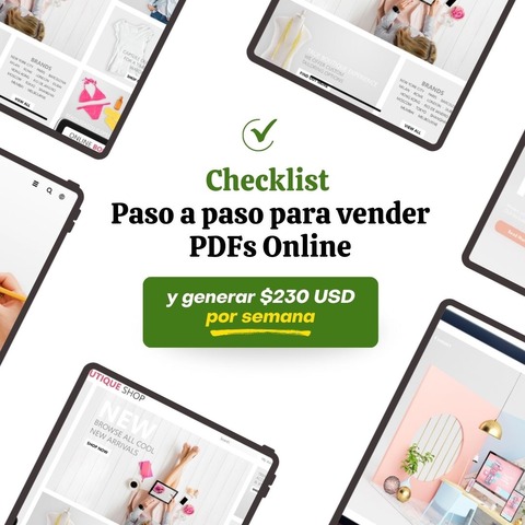 Checklist Paso a Paso para vender PDFs Online