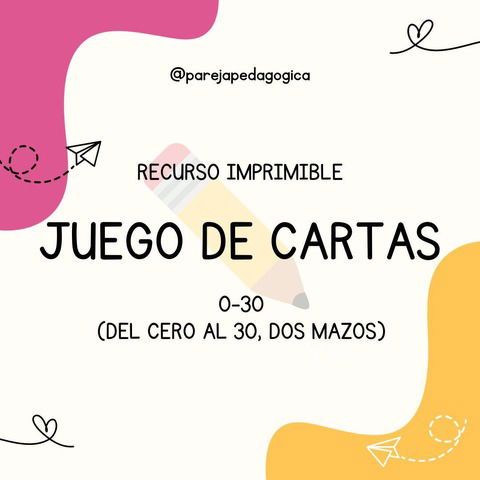 Juego de cartas 0-30