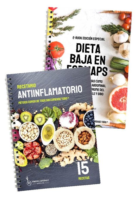 COMBO Antiinflamatorio: Ebook Dieta baja en Fodmaps + Recet. Antiinflamatorio