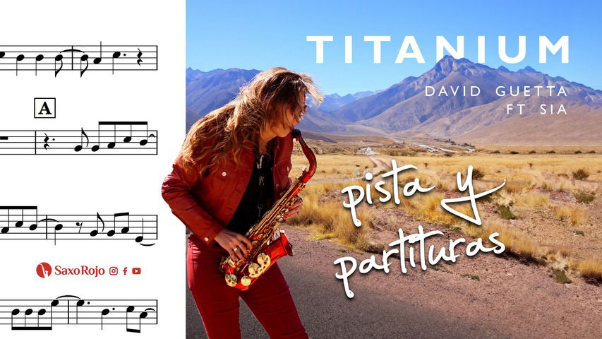 Titanium - Partitura + Pista para saxo 