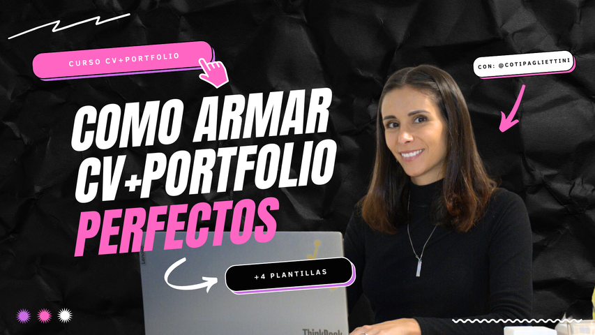 Curso CV+PORTFOLIO perfectos + 4 plantillas GRATIS