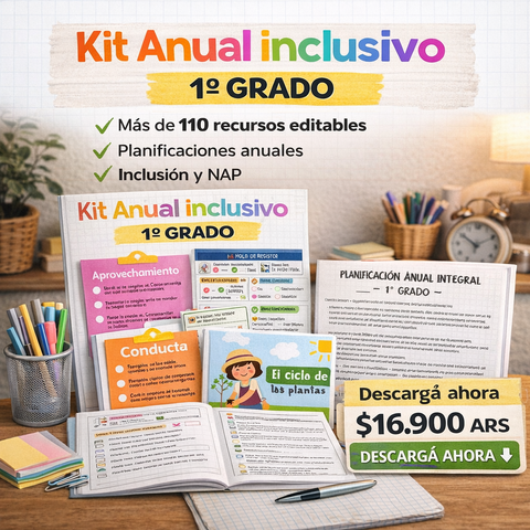 KIT ANUAL INCLUSIVO 1° GRADO – Sistema Completo basado en NAP