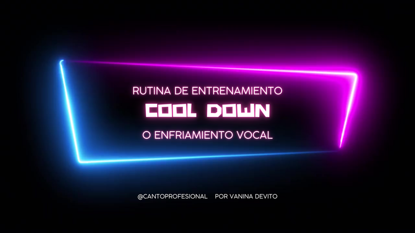 Rutina de cool down o enfriamiento vocal