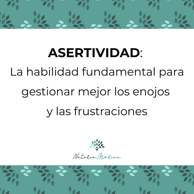 ASERTIVIDAD: la habilidad para gestionar enojos y frustraciones