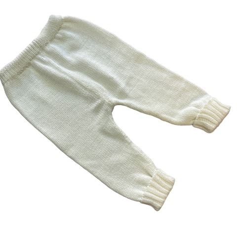 Pantalón pelele tejido algodón 0a3m blanco