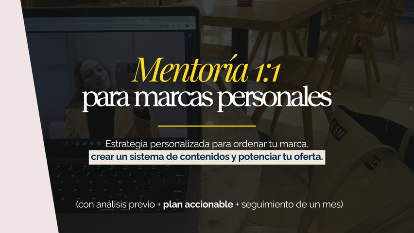 MENTORÍAS 1:1 - MARCAS PERSONALES