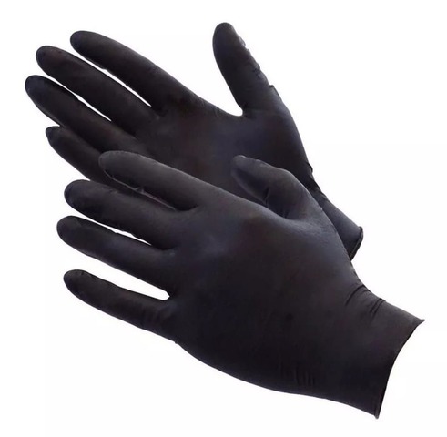 Guantes Medigear De Nítrilo negro X 100u.