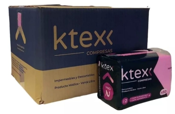 Compresas Caja Descartables 500u K-tex Pro2
