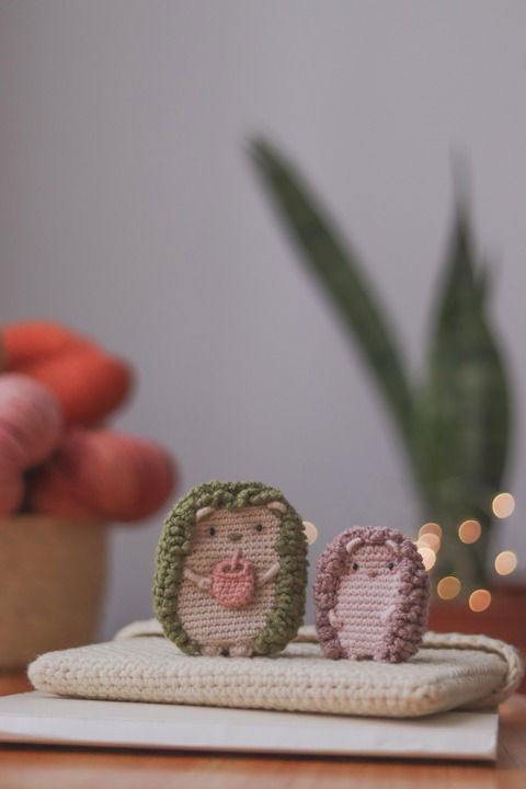 PACK Erizo Familia Amigurumi 2D