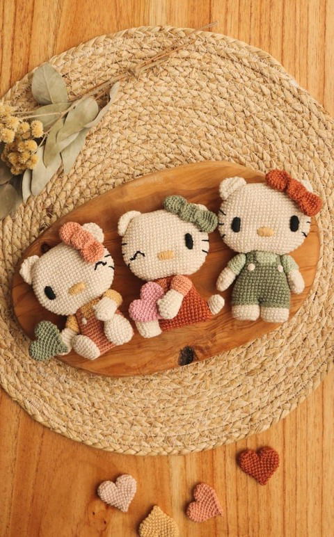 PACK 3 Guías - Hello kitty PDF - Amigurumi 2D