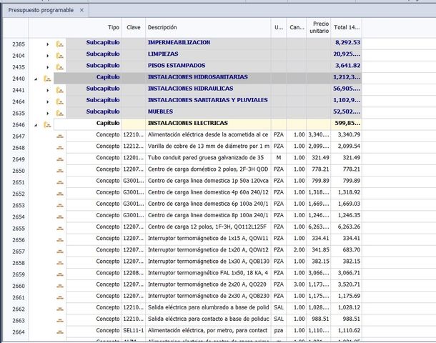 BASE DE DATOS COSTOS CASA HABITACIÓN 2026 (APU)
