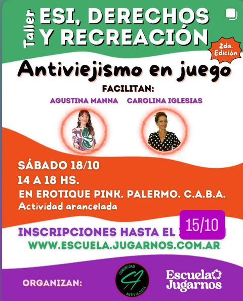 Taller: ESI, derechos y recreación. Antiviejismo en juego