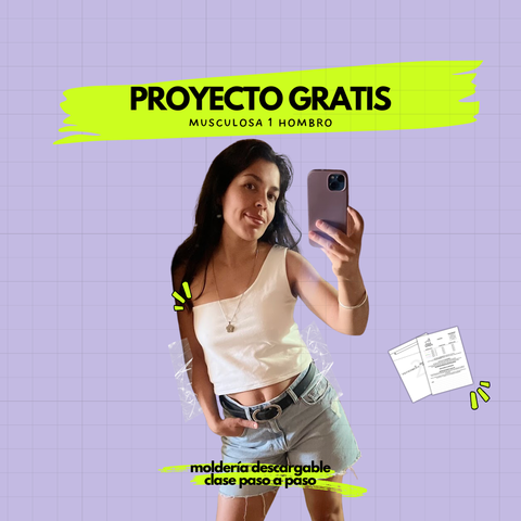 Proyecto GRATIS MUSCULOSA 1 HOMBRO – descargá molde y video paso a paso
