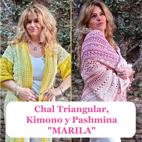 Chal Triangular, Kimono y Pashmina 