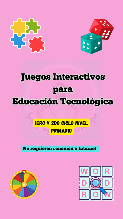 Pack de 8 juegos interactivos para Educación Tecnológica