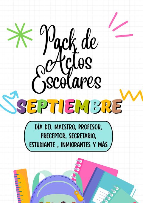 Pack de Actos Escolares Septiembre