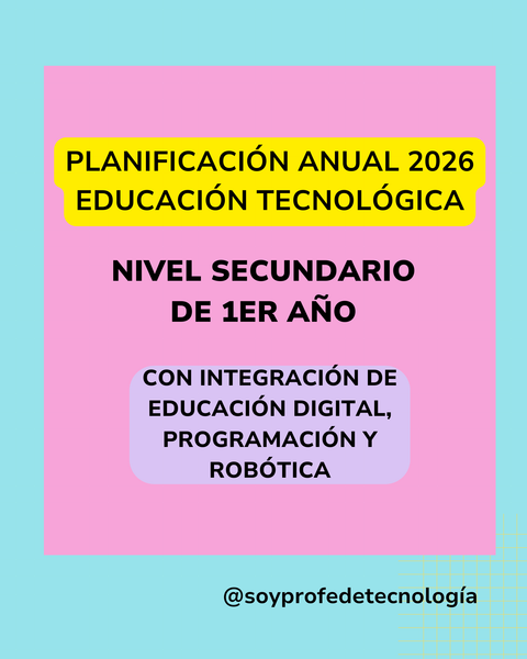 Planificación Anual 1er año 2026