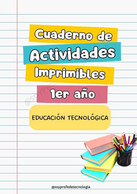 Cuaderno de actividades imprimibles 1er año