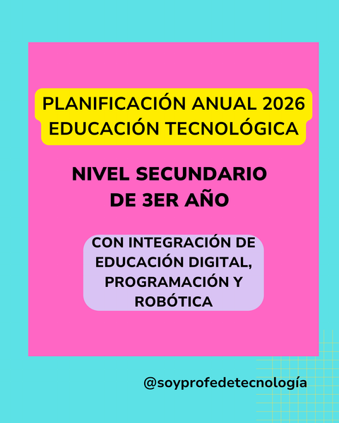 Planificación anual 3er año 2026