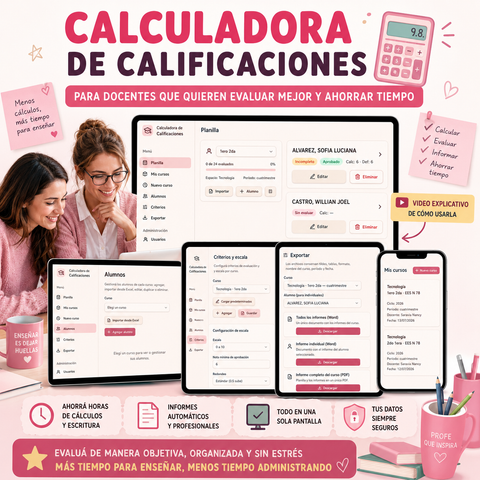 📊 Calculadora de Calificaciones Docentes