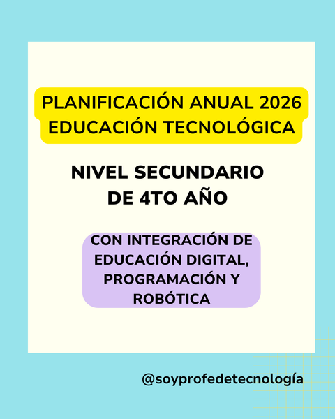 Planificación Anual 4to año 2026