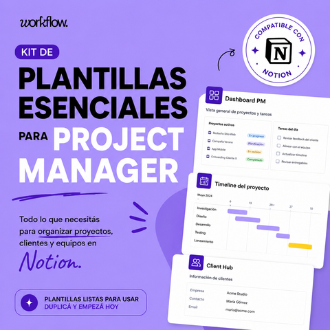 KIT de plantillas esenciales para el Project Manager