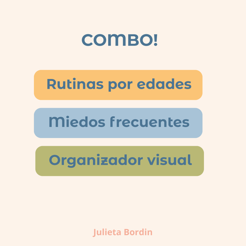 Combo rutina por edades + PDF miedos + Organizador visual
