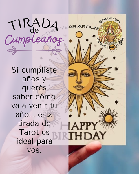 Tarot Tirada Cumpleaños 90 minutos