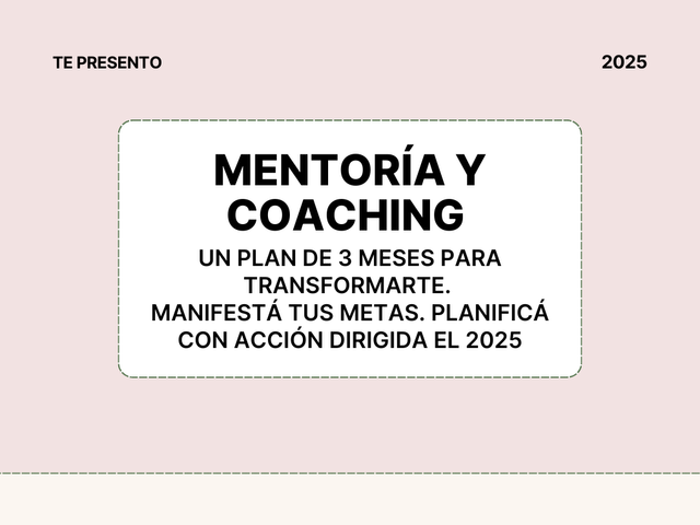 Mentoría y coaching: Trasforma tu Vida 2025