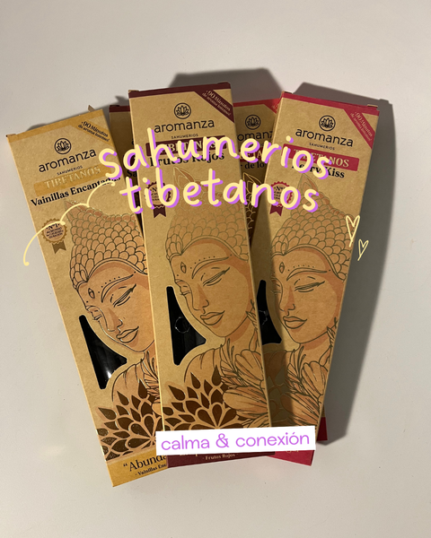 🧘 Sahumerios Triple Tibetanos Aromanza (8 uds.)
