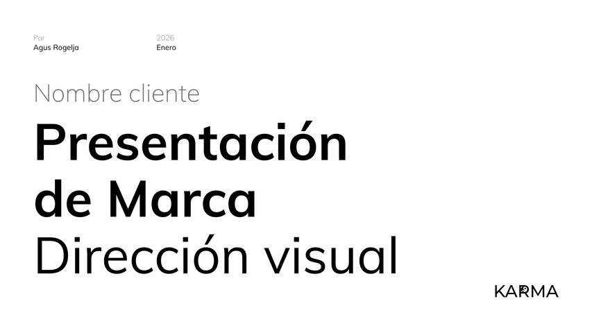Plantilla de Dirección Visual · Marca