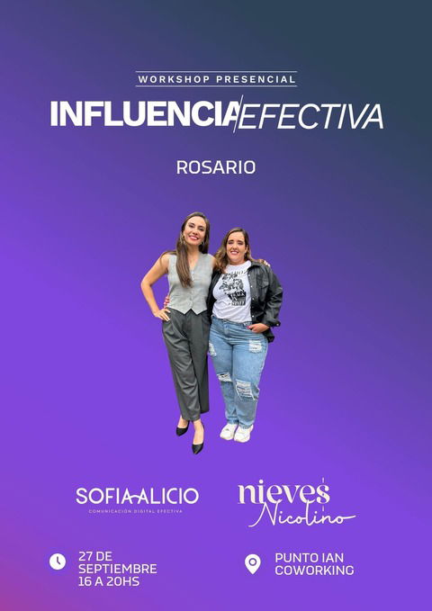 WORKSHOP PRESENCIAL INFLUENCIA EFECTIVA EN ROSARIO 