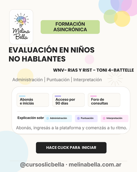Evaluación Psicopedagógica en niños no hablantes 