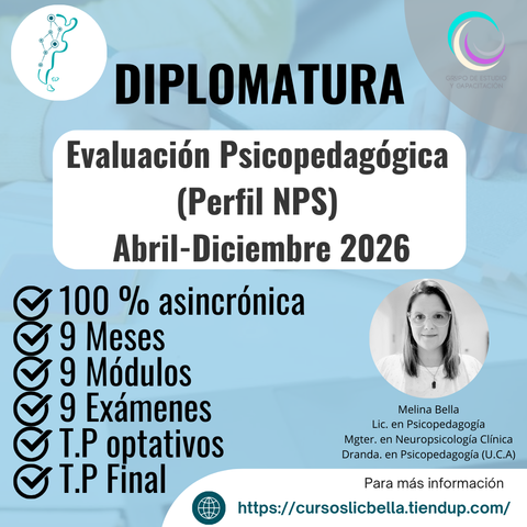 Diplomatura en evaluación psicopedagógica (Perfil NPS) Cohorte 7