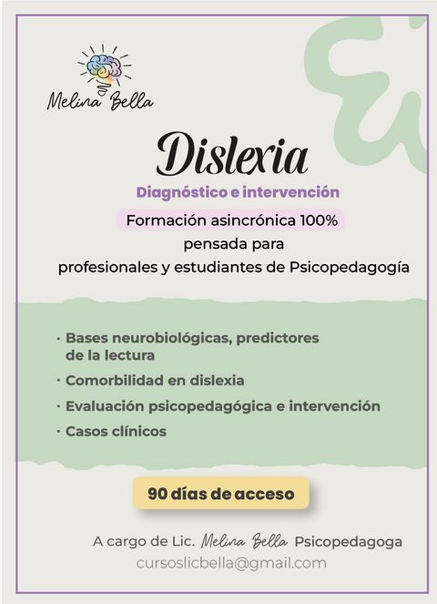 Dislexia: diagnóstico e intervención 