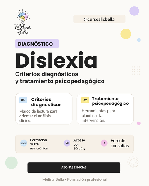 Dislexia: diagnóstico e intervención 