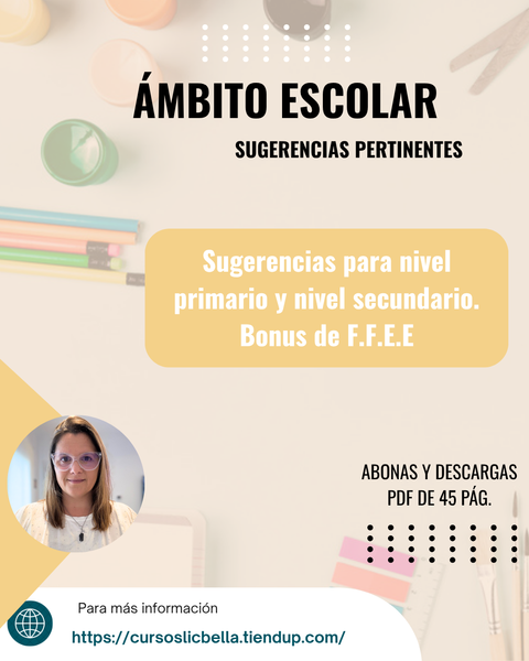 Sugerencias para el ambito escolar: PDF