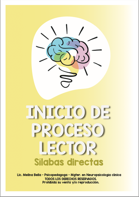 Cuadernillo Nº 8: Inicio del proceso lector. Sílabas directas