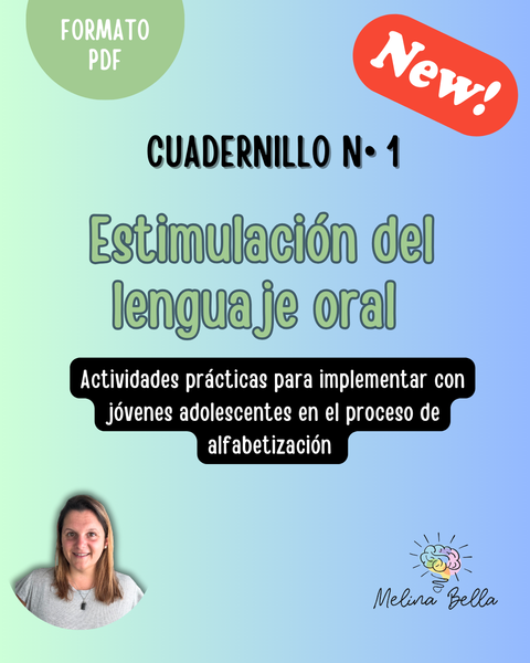NUEVO! Cuadernillo de estimulación del lenguaje oral para jóvenes con imágenes reales