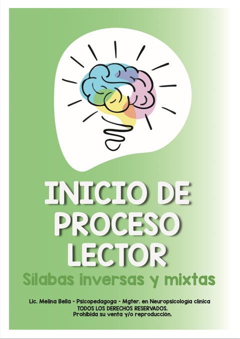 Cuadernillo Nº 9: Inicio del proceso lector. Sílabas inversas y mixtas