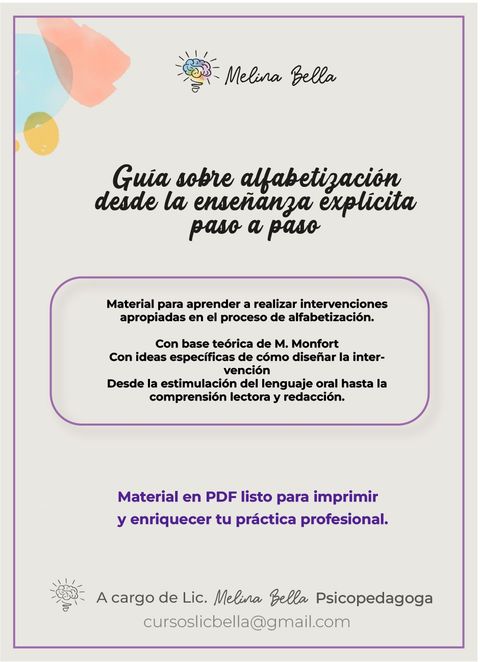 Guía sobre alfabetización desde la enseñanza explícita