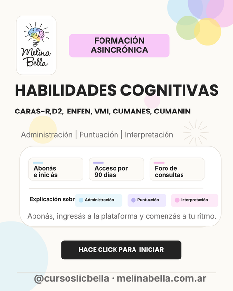 Evaluación de la atención, memoria, funciones ejecutivas y visoconstrucción
