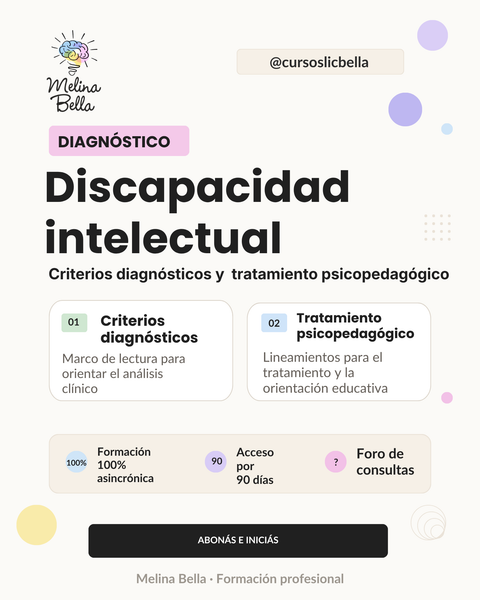 Discapacidad intelectual: criterios diagnósticos, evaluación y tratamiento 