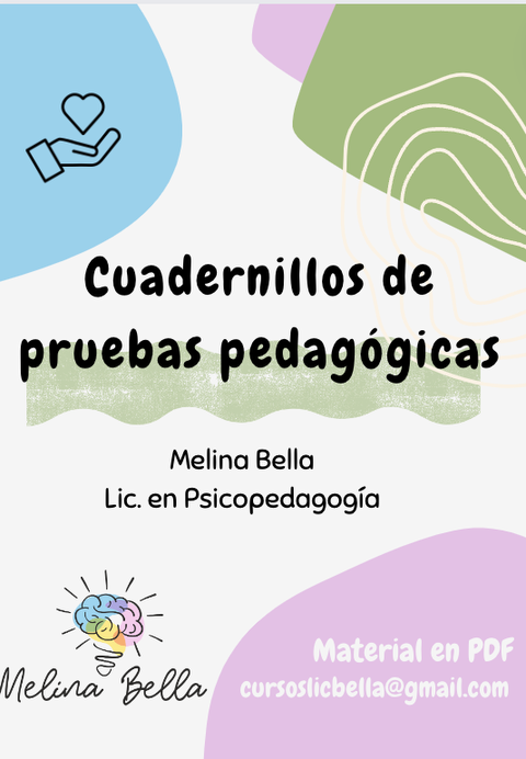 Cuadernillo de pruebas pedagógicas 