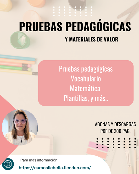 Cuadernillo de pruebas pedagógicas 