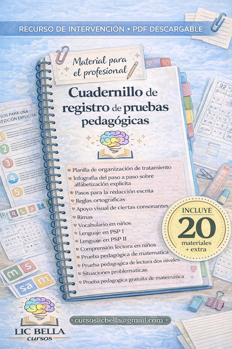 Cuadernillo de pruebas pedagógicas 