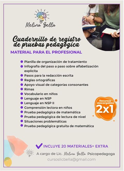 Cuadernillo de pruebas pedagógicas 
