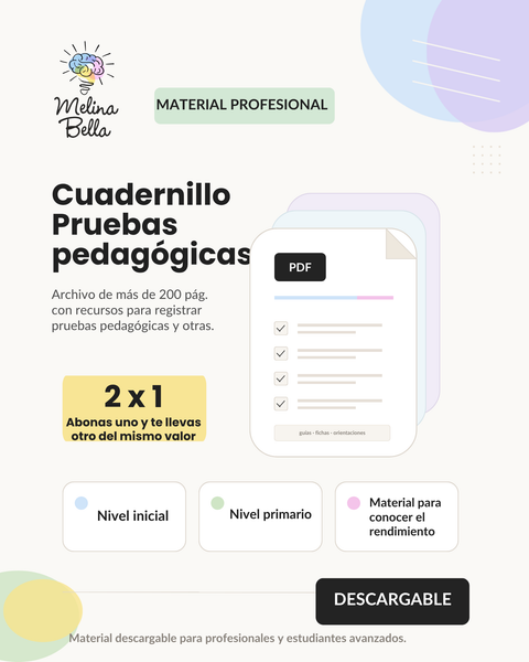 Cuadernillo de pruebas pedagógicas 