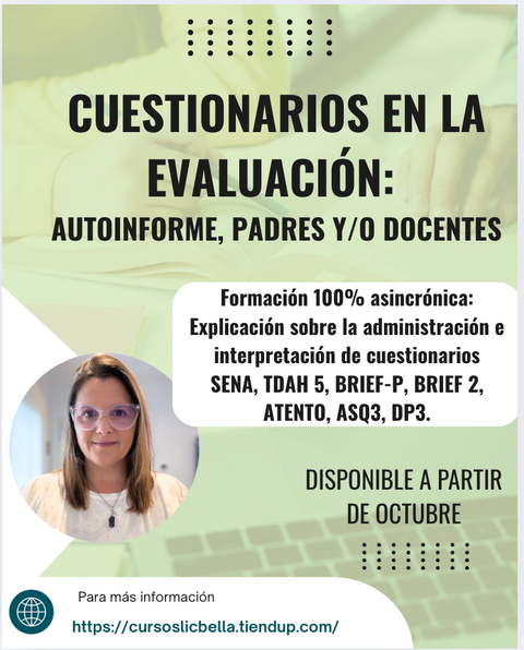 Próximamente! Cuestionarios a padres, docentes y autoinforme